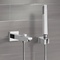 Chrome Wall Mounted Tub Spout Kit with Hand Shower